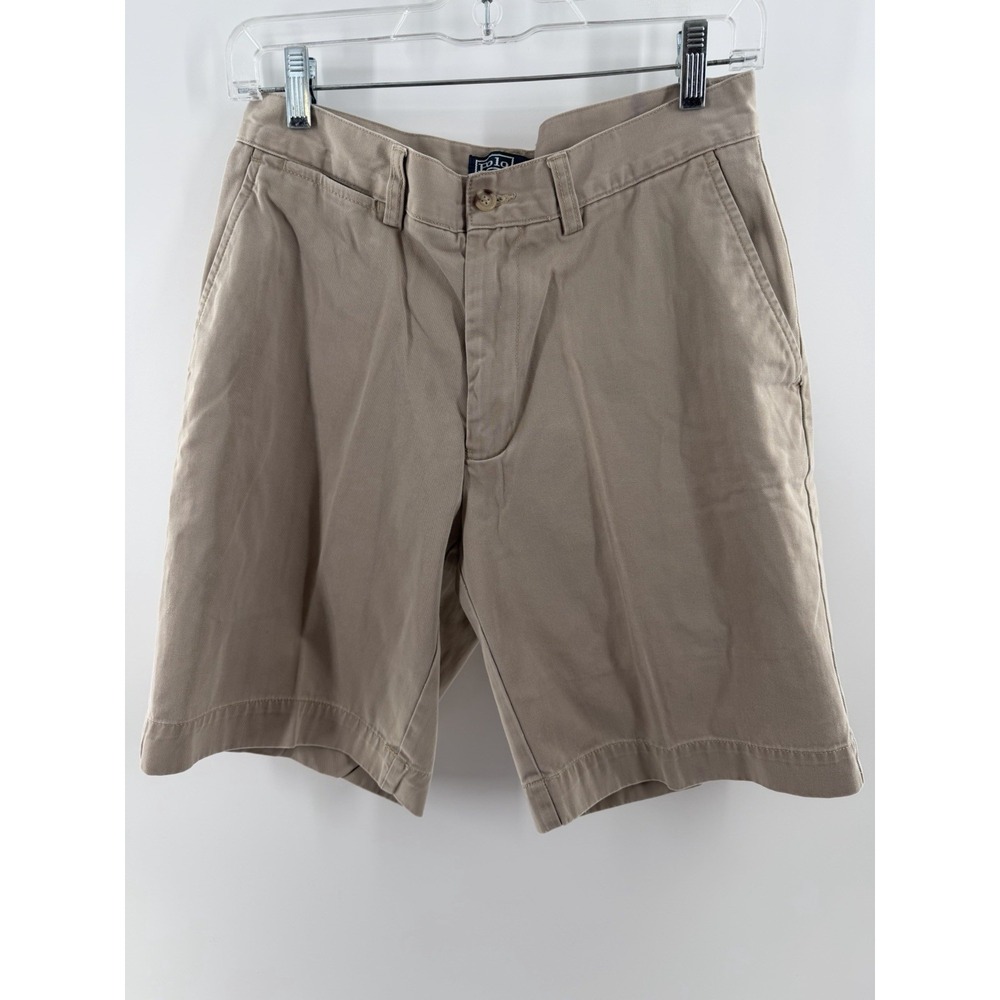 Polo by Ralph Lauren Shorts Classic Men's Khaki Solid Chinos Prospect 30 Y2k